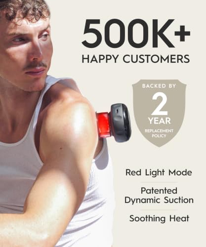 REVO The Original 4-in-1 Smart Cupping Therapy Massager, Red Light Therapy for Targeted Pain Relief, Knots, Aches, Muscle Soreness, Circulation & Tighter Skin, Portable Cupping Kit (Four Pack) - size: 4 Pack
