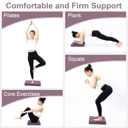 StrongTek Balance & Stretch Kit – Foam Pad + Adjustable Wooden Slant Board for Rehab & Mobility