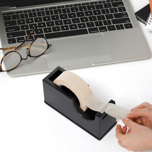 3 Pack Desktop Tape Dispenser Holder with 1 Inch Core and 3 Inch Core, Tape Roll Dispenser Desk Tape Dispenser with Weighted Non-Skid Base for Office Home School (Tape not Included)