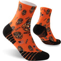 NIcool Cycling Socks For Men, 1/3 Pairs Bright Seamless Compression Running Crew Socks Youth Cushioned Tennis Quarter Socks - color: 1 Pair Bright Orange/Dog Print