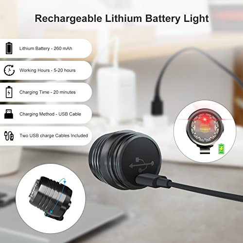 4 Rechargeable Headlights Compatible with Clog, Light Attachment for Shoes, Lights Accessories for Kids Adult Sandals, Clip on Clog Headlamp, Shoe Light Up Charms