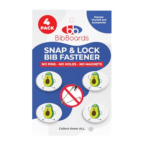 BibBoards bibSNAPS Race Bib Clips, Running Avocado, 4 Pack - color: Running Avocado