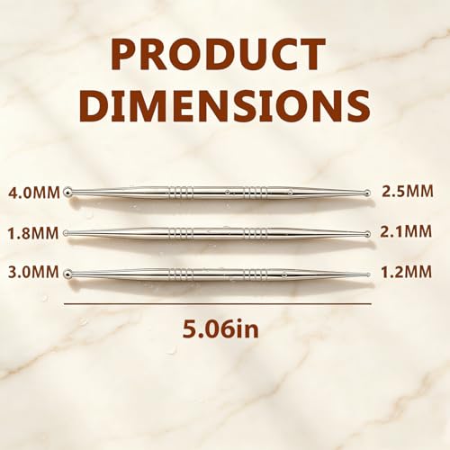 Facial Reflexology Tool Set – Includes 6 Acupuncture Pen Heads for Ear & Facial Acupressure Points, Multi-Size for Personalized Treatment
