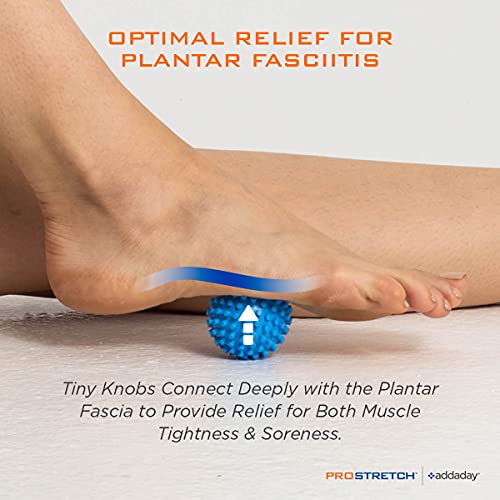 ProStretch Footy, Textured Spiky Massage Ball for Foot Pain Relief, Plantar Fasciitis, Muscle Soreness, and Deep Tissue Therapy (Pack of 2) - size: One Size (Pack of 2)