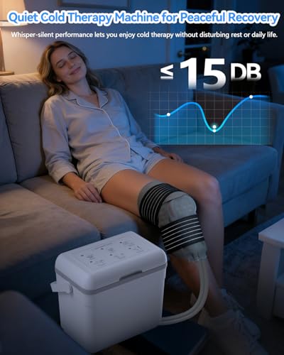 Ice Machine for Knee After Surgery, 10QT Portable Cold Therapy Machine - color: White