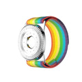 BAISRKE Magnetic Running Armband for MagSafe Case - 360° Rotatable Phone Grip with Adjustable Scent Compartment & Detachable Lanyard Compatible iPhone/Android (Rainbow & Silvery) - color: Rainbow&Silver, size: Regular (fits Wrist/Armband up to 9")