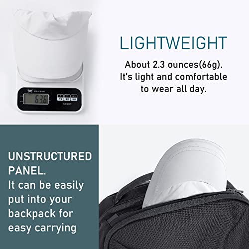Waterproof Baseball Cap for Men Women UPF 50+ Quick-Dry Running Golf Hat - color: White