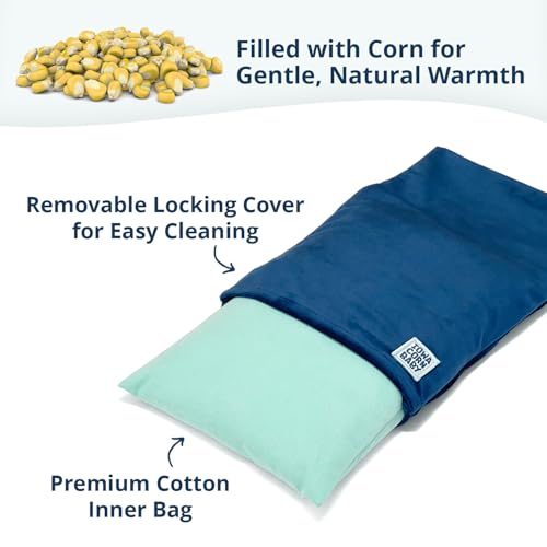 Microwave Heating Pad - Moist Heat Warm Compress for Back, Neck and Cramps - color: Blue Oasis