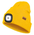 LED Beanie with The Light, Unisex Gifts for Men Dad Husband Him - color: Golden Yellow