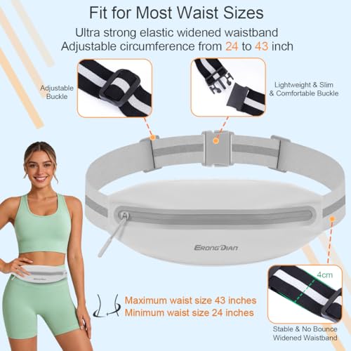 Slim Fanny Pack for Men, Ultra-Light Running Belts for Women Grey - color: 02 - Grey