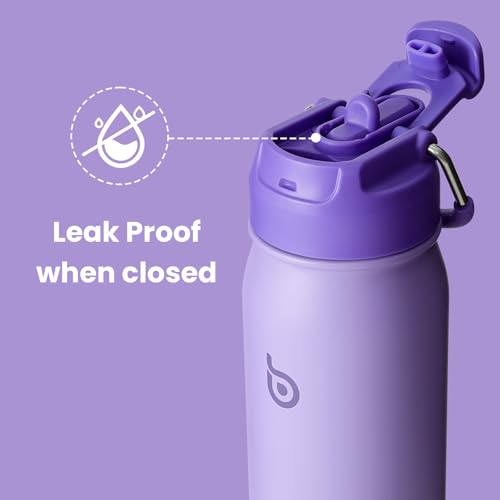 BOTTLE BOTTLE 16 oz Sports Water Bottle with Pills Holder Purple - color: purple