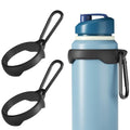 Water Bottle Carrier Hook Clip with Carabiner, 2 Pack Silicone Bottle Holder Fits 3.15-3.94 Inch Bottle Necks, Portable Hanging Hook for Outdoor Hiking Camping Travel