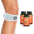 Sleeve Stars Patella Knee Strap and Turmeric Curcumin Supplement Bundle Patellar Tendon Support Knee Brace for Running Sports Arthritis Knee Pain Relief Osgood Schlatter Runner’s Knee Joint Support Mo