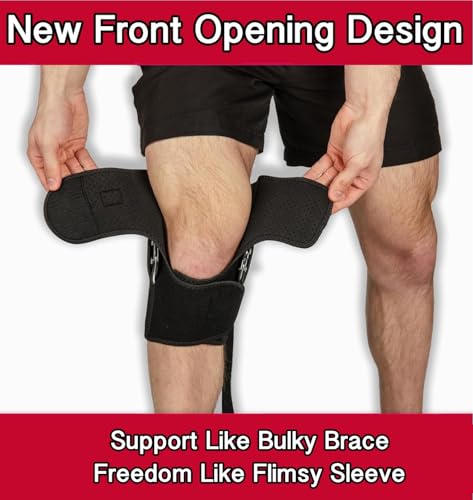 Hinged Knee Brace Support with Strap & Side Patella Stabilizers for Protection & Pain Relief for Arthritis, Meniscus Tear, ACL, MCL - Sports Compression Wrap for Running & Recovery - Men & Women - size: 3XL