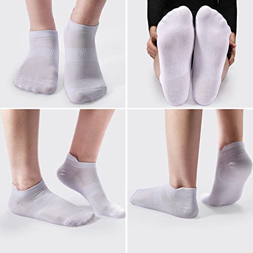 ATBITER Ankle Socks Women&Men 6-12Pairs Thin Low Cut No Show Socks With Tab - color: 12 Pairs 6white+6black, size: 12-14