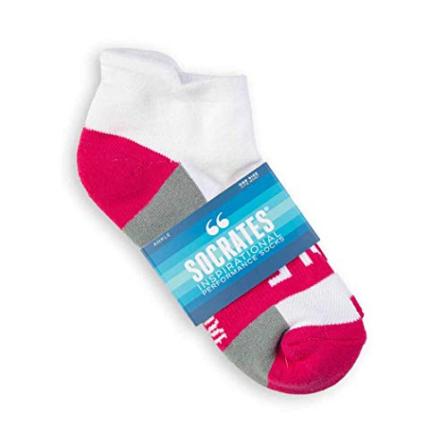 Gone For a Run Motivational Ankle Running Socks - Affirmation Runners Gifts - color: Sole Sister (Fuchsia)