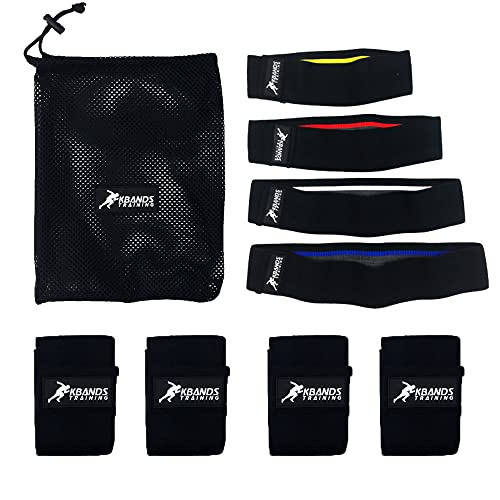 Kbands Athlete Variety Speed Package (Kbands Leg Bands, 10 Speed Agility Cones, 4 Infinity Mini Loop Hip Bands, and Dual Running Parachutes) (Advanced Athlete - Red, Orange, Green, Blue, and Black)