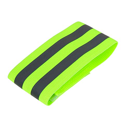 X AUTOHAUX 4 Pcs Reflective Bands for Wrist High Visibility Night Safety Cycling Riding Reflector Tape Straps Bracelet - color: Green