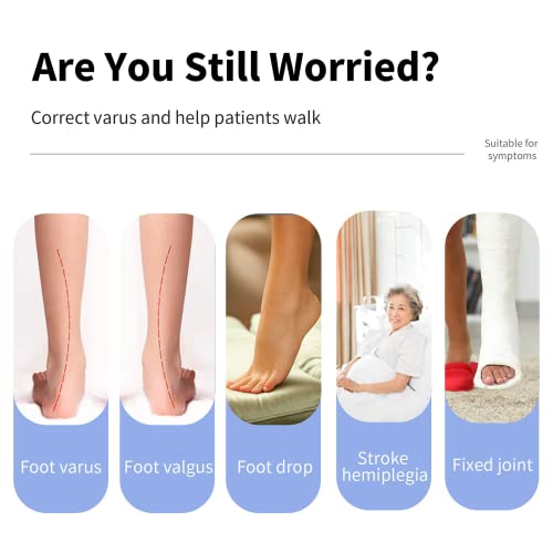 Medical Afo Foot Drop Brace Splint Ankle Foot Orthosis AFO Walking with Shoes or Sleeping for Men Women Stroke Hemiplegia Foot Drop Postural Correction Brace （Large-Right） - size: Large-Right