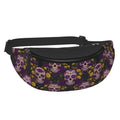 Dujiea Fanny Pack, Mexican Sugar Skulls Waist Bag With Headphone Hole Belt Bag Adjustable Sling Pocket Fashion Hip Bum Bag For Women Men Kids Outdoors Casual Travelling Hiking Cycling - color: Mexican Sugar Skulls