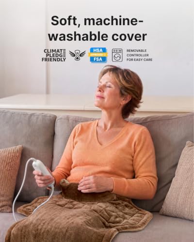 RENPHO Weighted Heating Pad for Neck, Shoulders & Back, Christmas Gift - color: Brown
