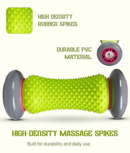 ROMIX Foot Massage Roller and Spiky Ball Set, Plantar Fasciitis Relief