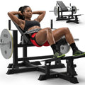 HVO Hip Thrust Machine, Adjustable Glute Bridge Machine, Plate Loaded - color: Black