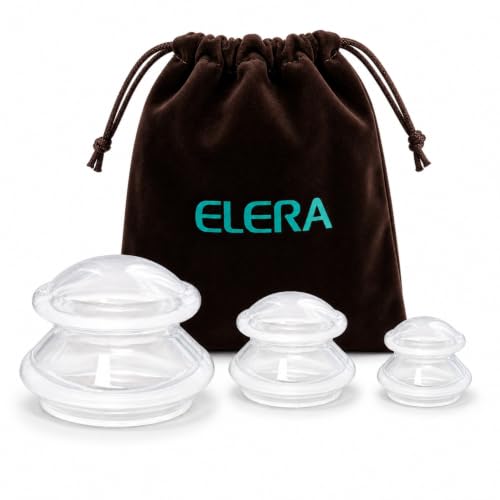 ELERA Silicone Cupping Set for Massage, 3 Cups (L M S) - style: 3 Cups (L M S size)