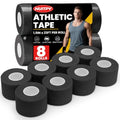 NUITPY 8 Pack Athletic Tape, Black Sports Tape - color: Black-8 Rolls
