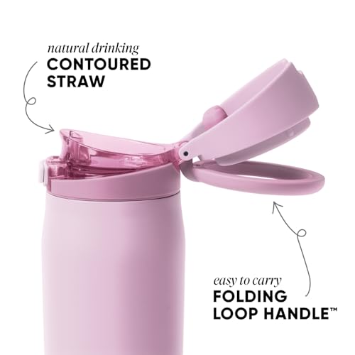 Simple Modern Water Bottle with Straw & Handle | 24oz | Pink - color: -Pink Champagne, size: 24 Ounces