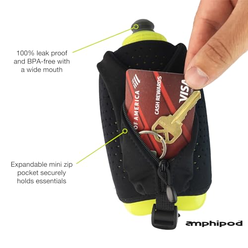 Amphipod Hydraform Ergo-Lite Handheld Water Bottle, Insulated - 16 oz - color: Charcoal, size: 16 Ounces