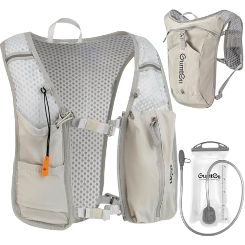 Running Vest for Women Men Adjustable Running Hydration Vest with Phone Holder Reflective Strips for Marathon Hiking Cycling - size: Gray, style: Running Vest with one 1.5L Water Bladder