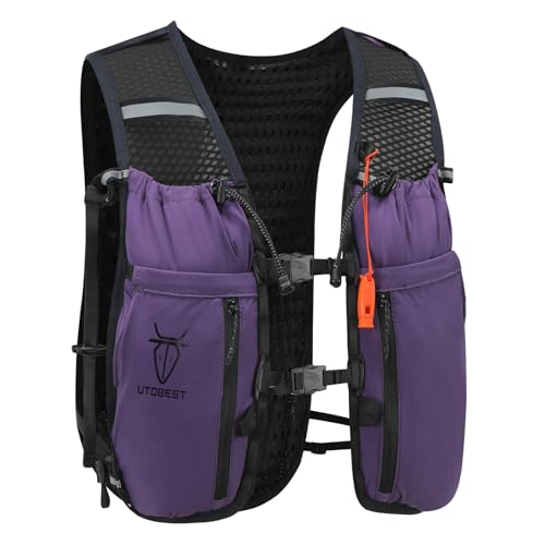 UTOBEST Running Vest Lightweight Hydration Pack 10L UTR110 - color: Purple (Vest Only), size: XL (Chest Size:40-45inch)