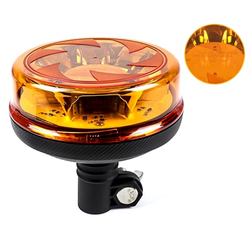 Amber LED Rotating Beacon Light, Flashing Warning Lights 12-24V - size: Beacon Lights+L Shape