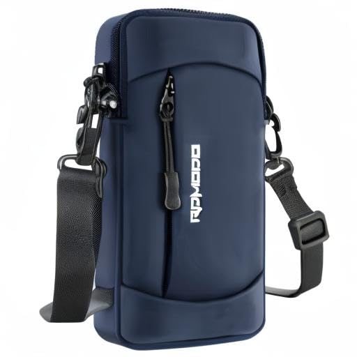 Phone Holder for Running with Adjustable Crossbody Strap, 7.5" Blue - color: 06-Blue + Black Strap