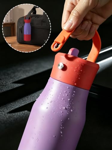 LAOION 23 oz Stainless Steel Insulated Sports Water Bottle - color: Purple, size: 23 Ounces