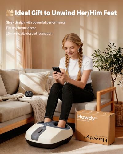 Howdy Shiatsu Foot Massager with Cooling & Heating for Plantar Fasciitis