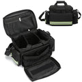 Medical Bags Empty First Aid Bag,First Responder Bag,First Aid Kits Organizer with Detachable Dividers,Emergency Bag for Nurses,Home Health Care, EMT - color: Black