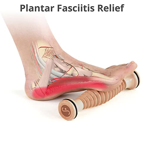 Body Back Wooden Foot Roller - Wood Therapy Massage Tool for Plain Relief - style: Single