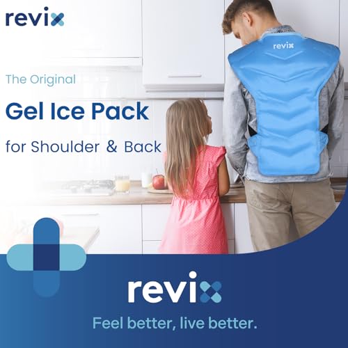 REVIX Large Ice Pack for Back & Shoulder, Reusable Gel Cold Wrap, Blue - color: Blue