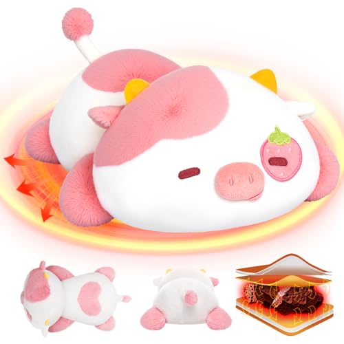 Mewaii Microwavable Stuffed Animal Strawberry Cow Plush, for Cramps, 10in - style: Strawberry Cow