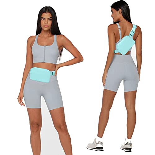Tapp Collections Unisex Mini Crossbody Belt Bag with Adjustable Strap Small Waist Pouch for Workout Running Traveling Hiking - Mint - color: Mint