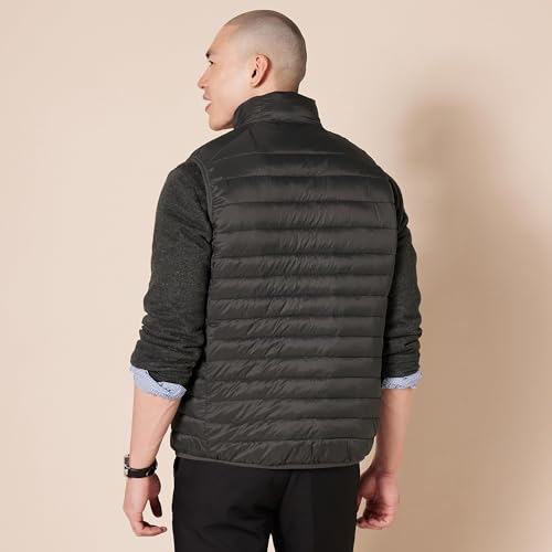 Amazon Essentials Men's Lightweight Water-Resistant Packable Puffer Vest - color: Dark Grey, size: X-Small