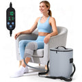 Cold Therapy Machine with Timer, 15 QT Portable Ice Machine for Knee Replacement, Leak-Proof Adjustable Flow Ice Pad, Multi-Joint Cryotherapy Pain Relief - color: Gray
