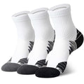 Hylaea Mens Quarter Running Socks for Athletic with Cushion Wicking Coolmax - color: Light Grey Dark Grey Black 3 Pairs, size: X-Large