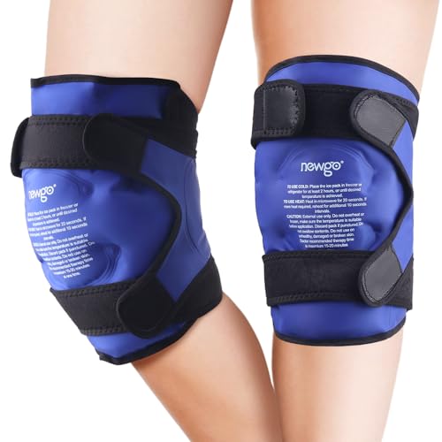 NEWGO Ice Pack for Knees Injuries Reusable, 360° Full Wrap, 2 Pack, Blue - color: Regular Blue 2-pack