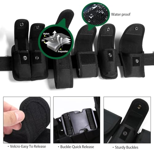 10-in-1 Tactical Modular Duty Belt w/Pouches for Law Enforcement