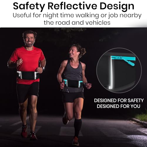 Vive Running Belt Fanny Pack for Women, Men, Kids, Adults, Jogging - color: Teal
