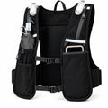 Running Phone Holder Vest with 500ml/17 oz Water Bottle | Reflective Hydration Vest | Adjustable | 4 LED Lights | 6 Pockets for Running Accessories | Unisex