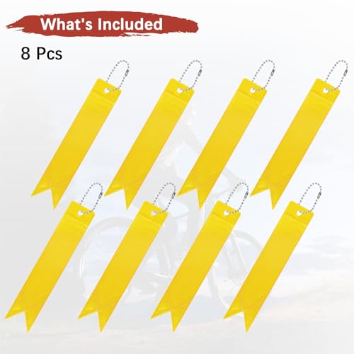 Safety Reflector Pendants - Reflective Safety Keychain Gear with Chain Use for Backpack & Running & Cycling - color: Golden